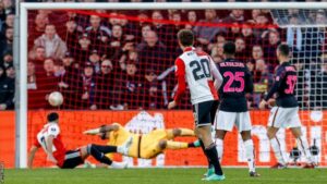 Feyenoord 1-0 Roma: Mats Wieffer strike gives Dutch side first-leg  advantage - BBC Sport